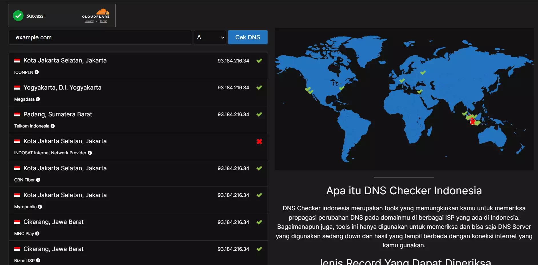 Cara Memeriksa Status Propagasi DNS Online 2